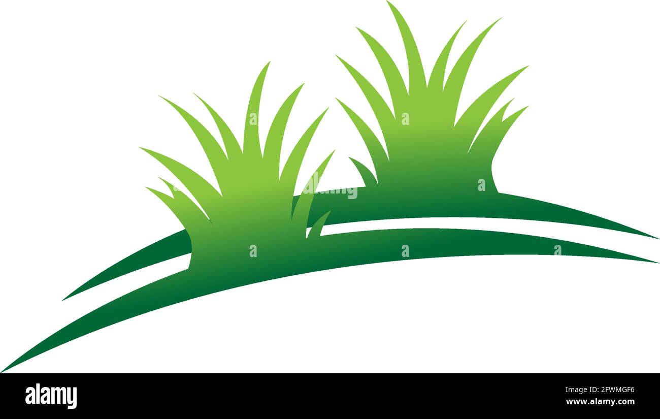 Natural Grass icon logo design vector template illustration Stock ...