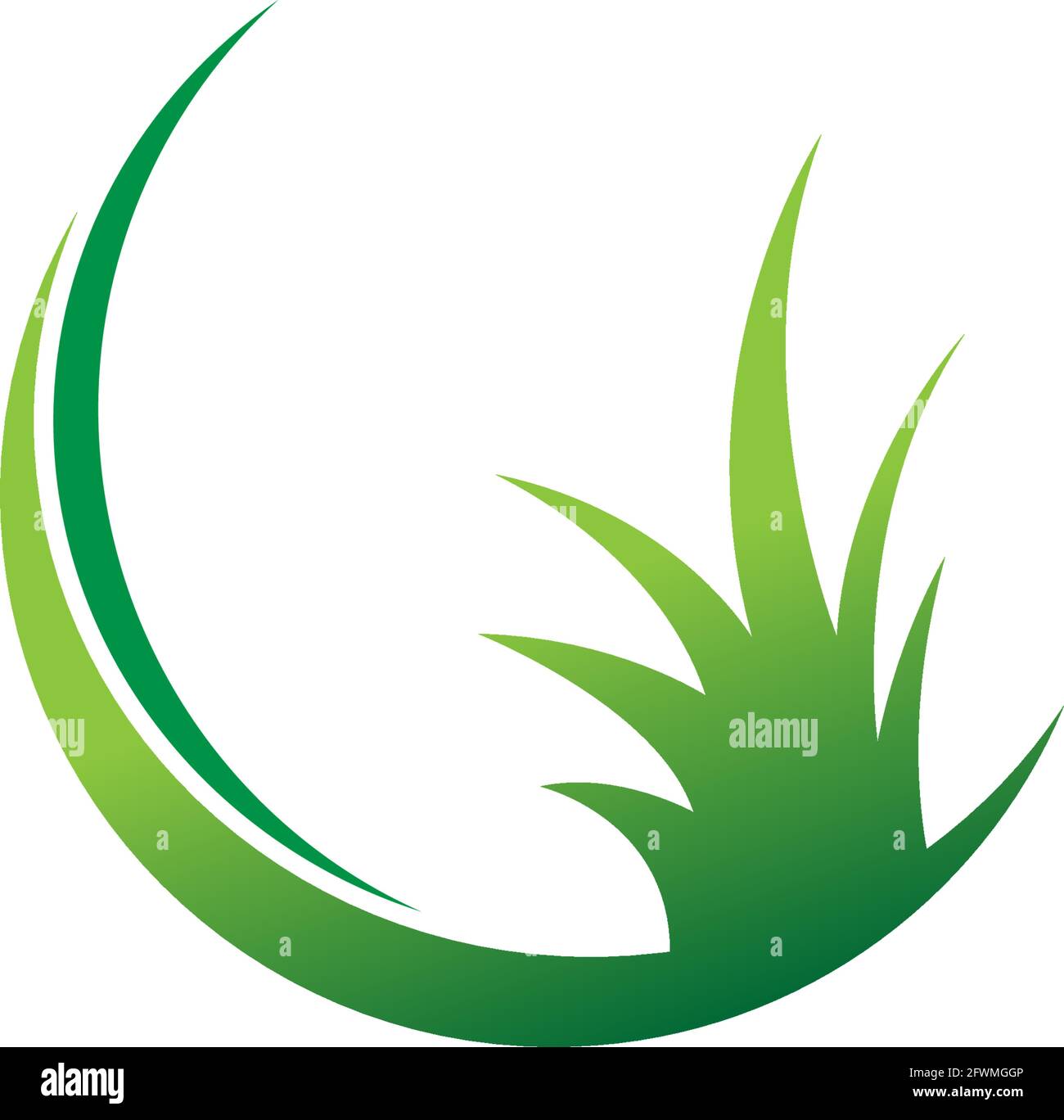 Natural Grass icon logo design vector template illustration Stock ...