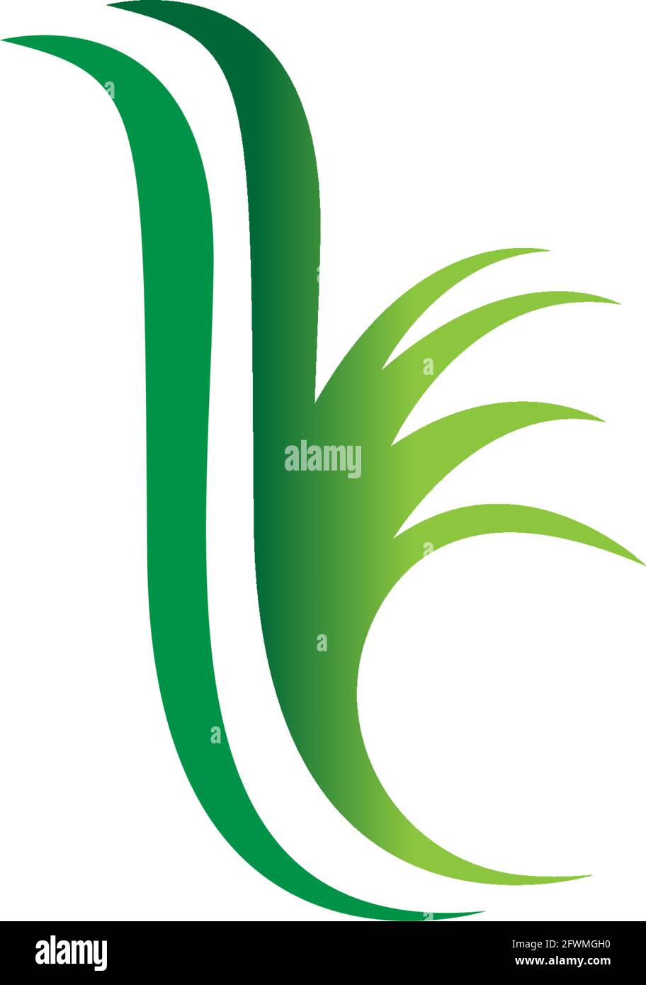 Natural Grass icon logo design vector template illustration Stock ...