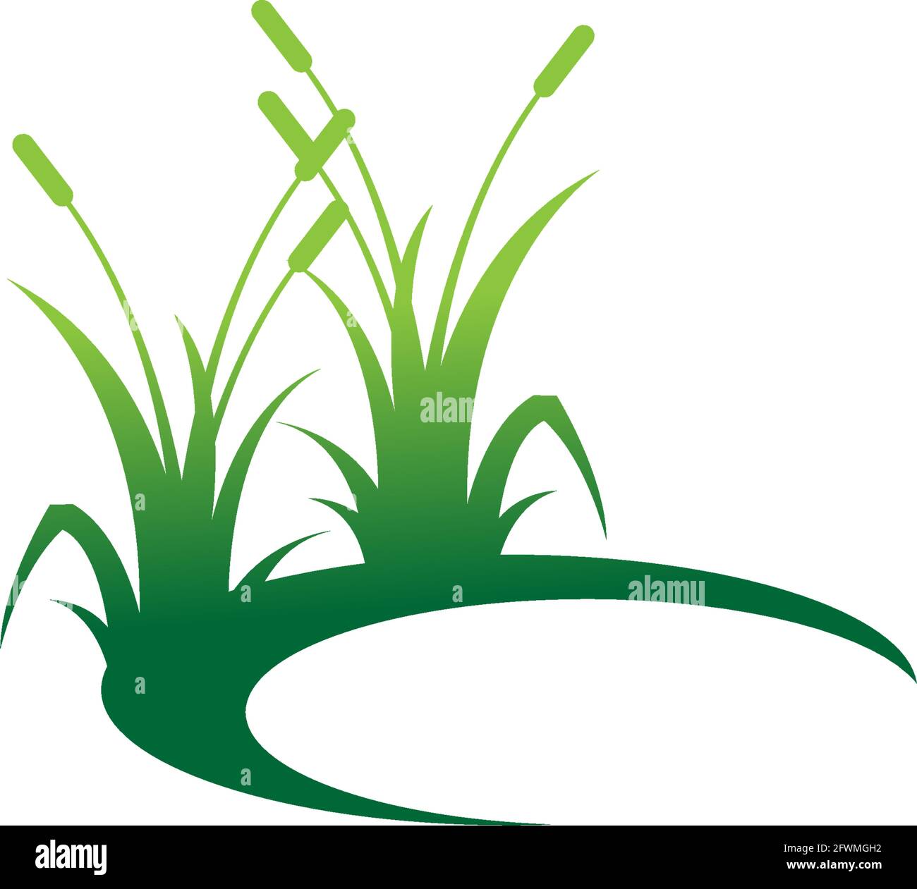 Natural Grass icon logo design vector template illustration Stock ...