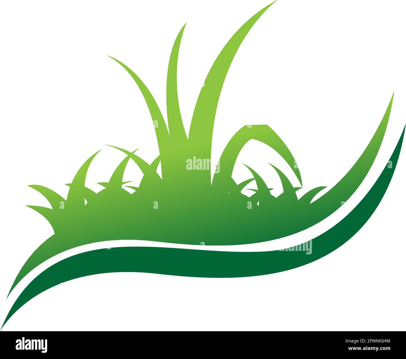 Natural Grass icon logo design vector template illustration Stock ...