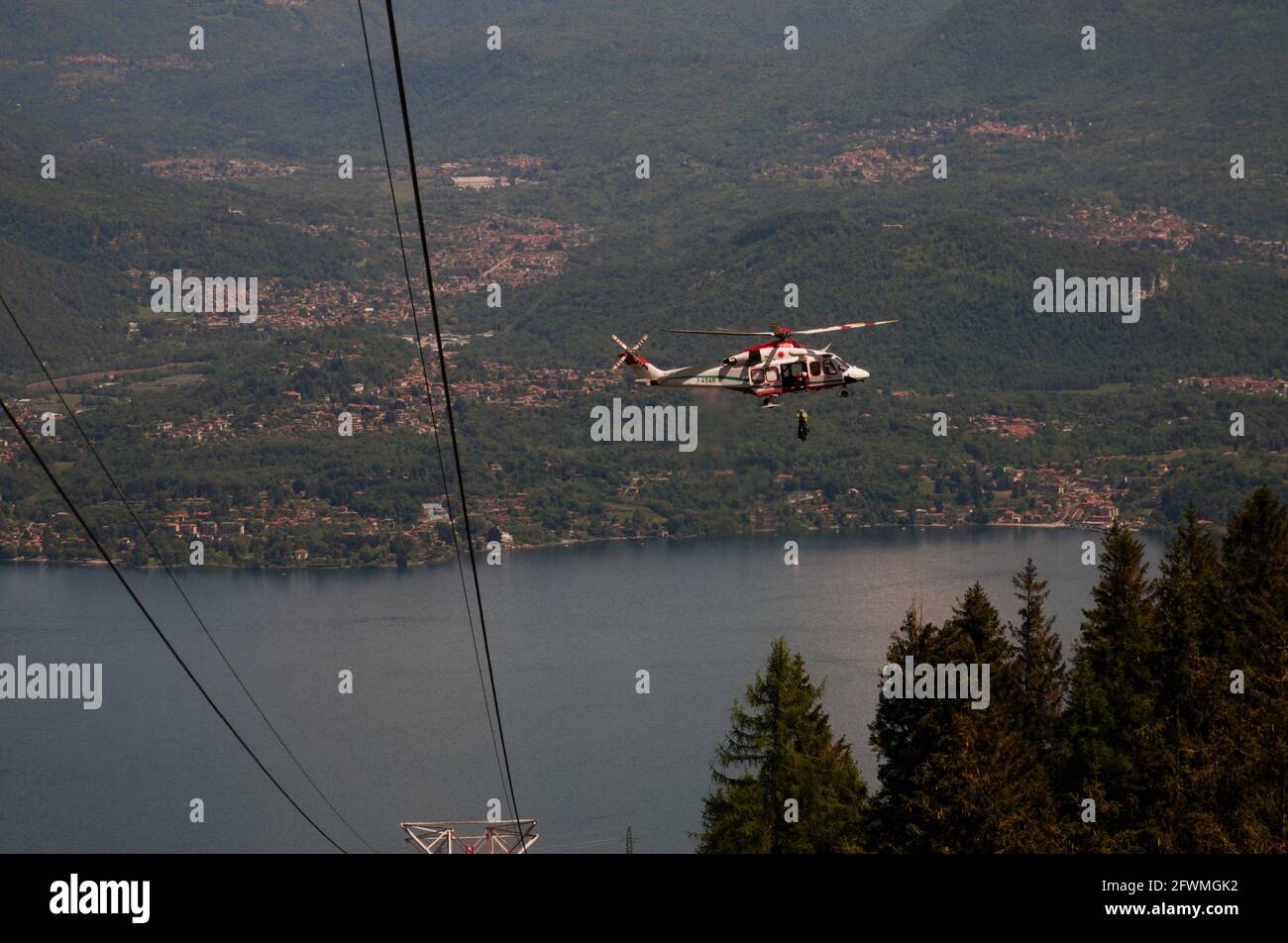 The first immages of the incident which happened on the cable car