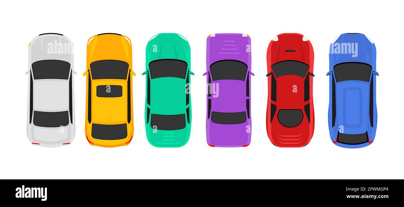 Vector car top view icon illustration. Vehicle flat isolated car icon Stock  Vector Image & Art - Alamy