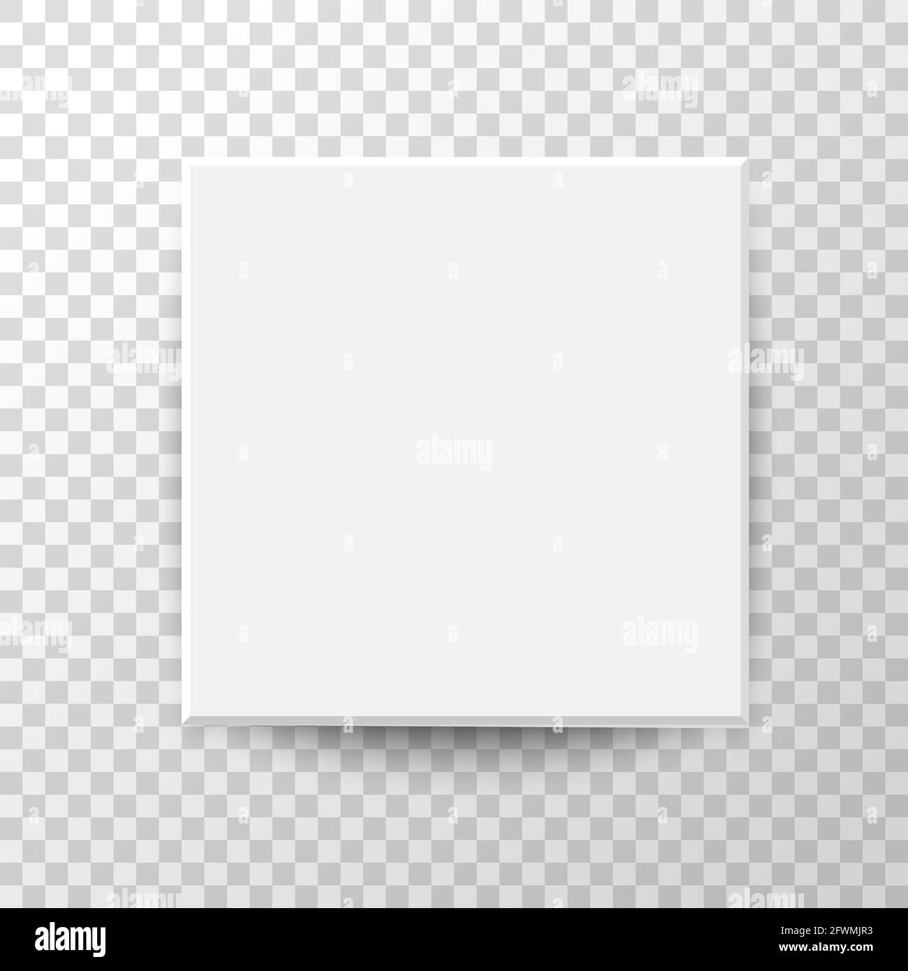 White square box top view. Open gift boxes. Container mockup. Realistic