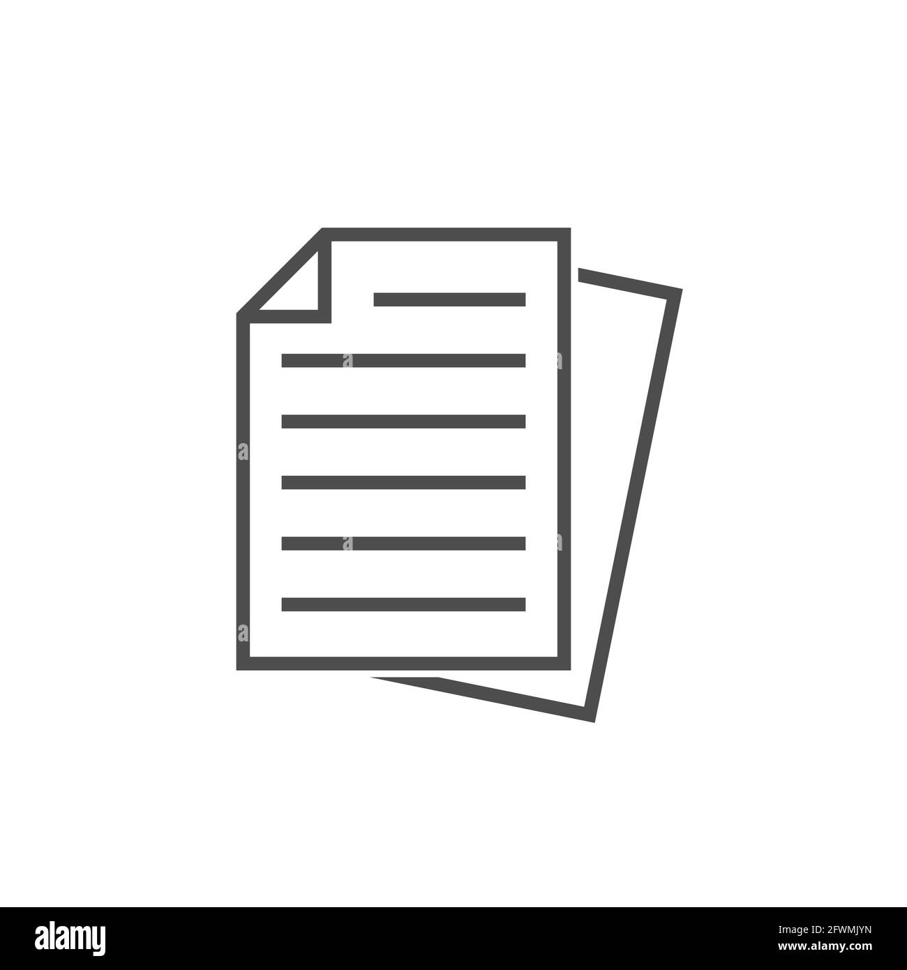 Paper document icon File icon. Checklist icon. Business concept Stock Vector