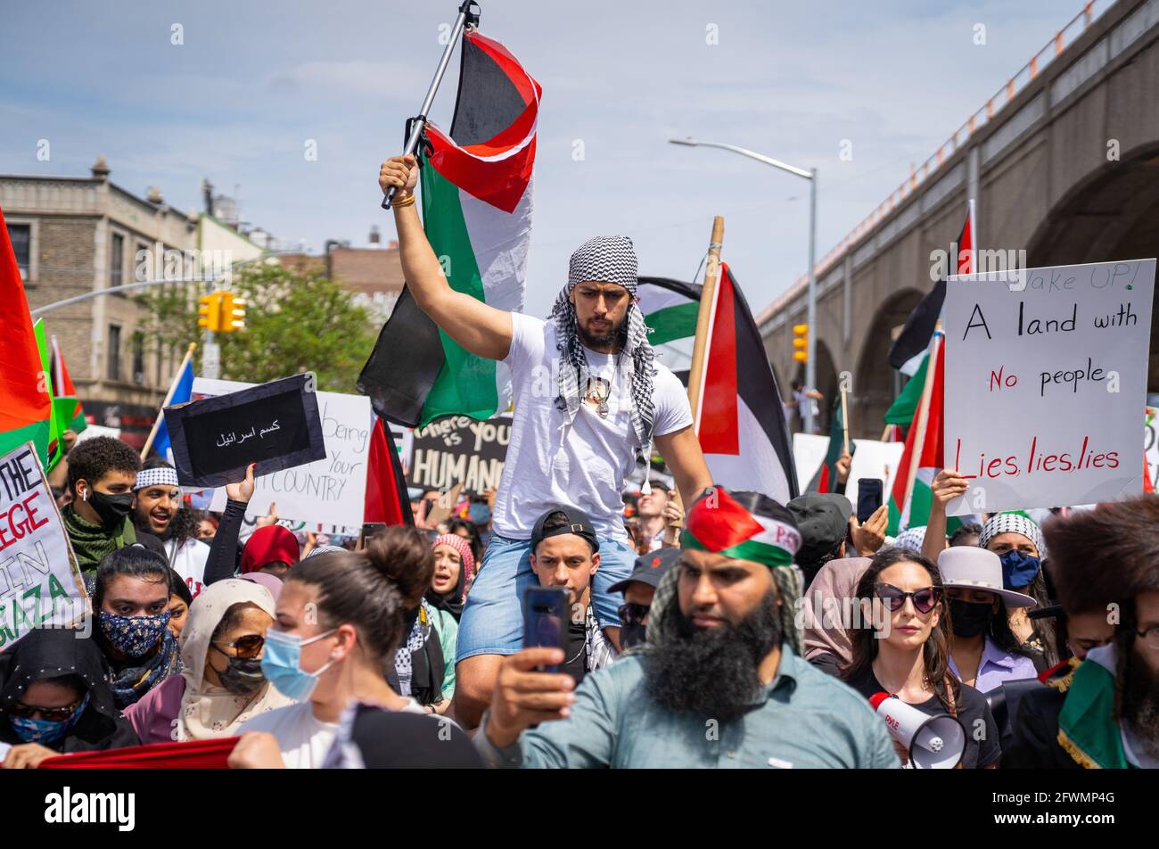 Free Palestine Rally in Queens in light of the ongoing escalating