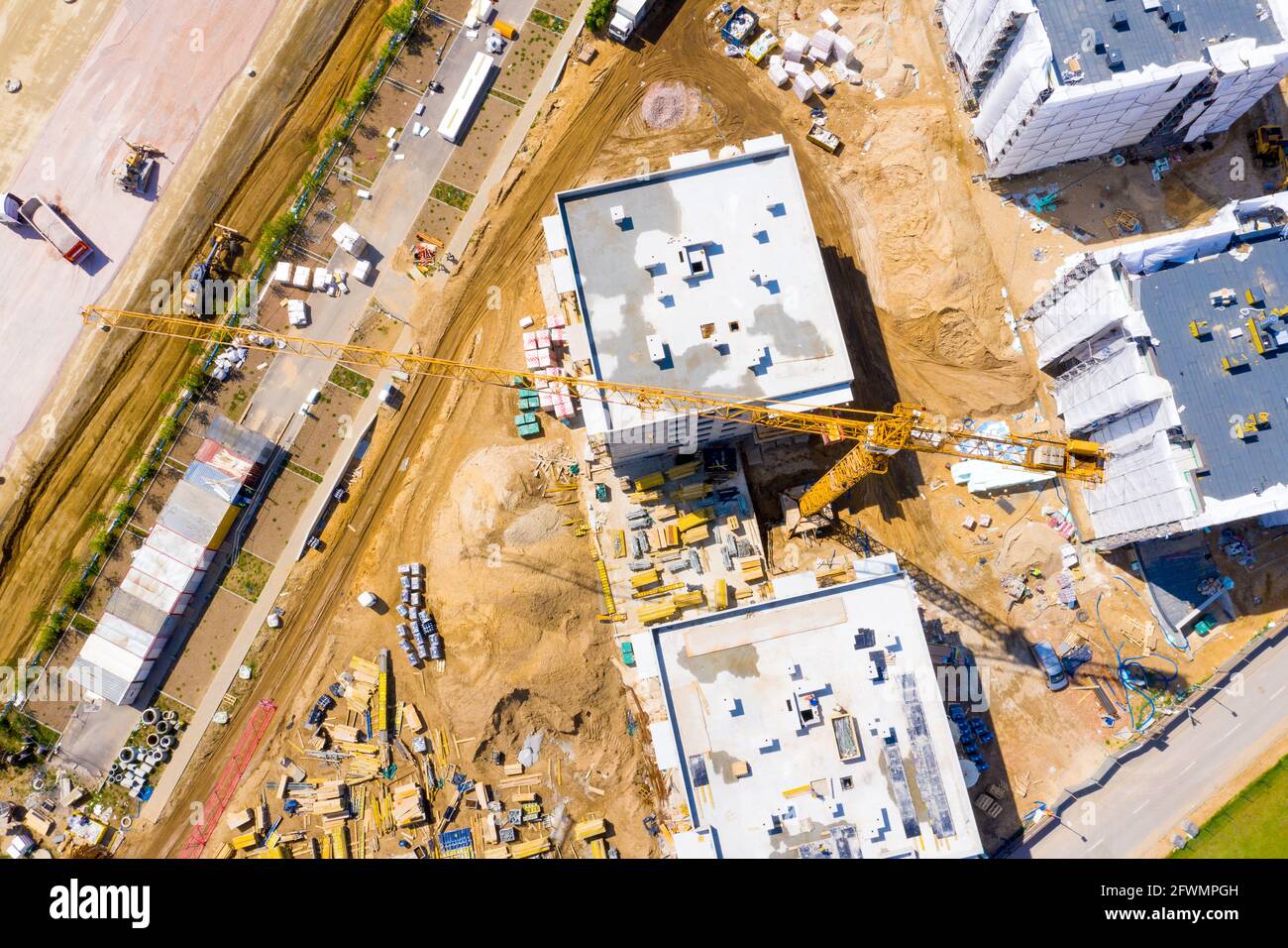 Construction site aerial view hi-res stock photography and images - Alamy