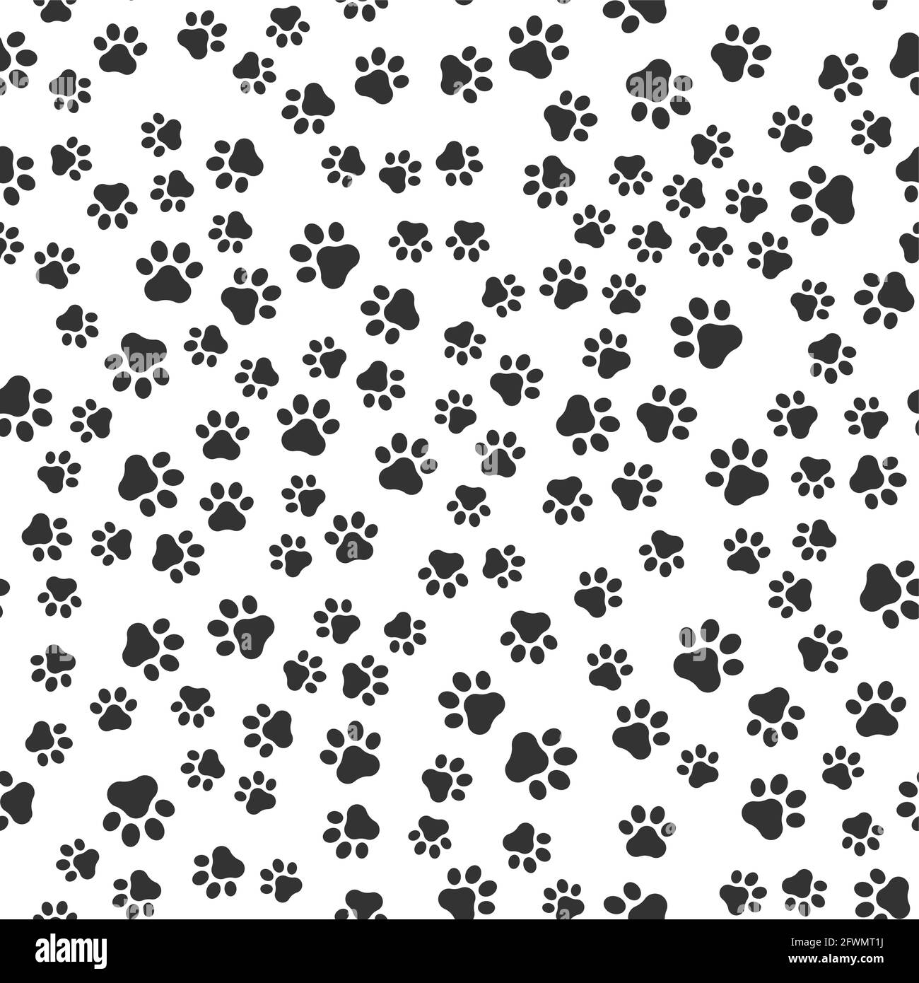 Seamless pet paw pattern background. Dog or cat paw wallpaper illustration  footprint Stock Vector Image & Art - Alamy