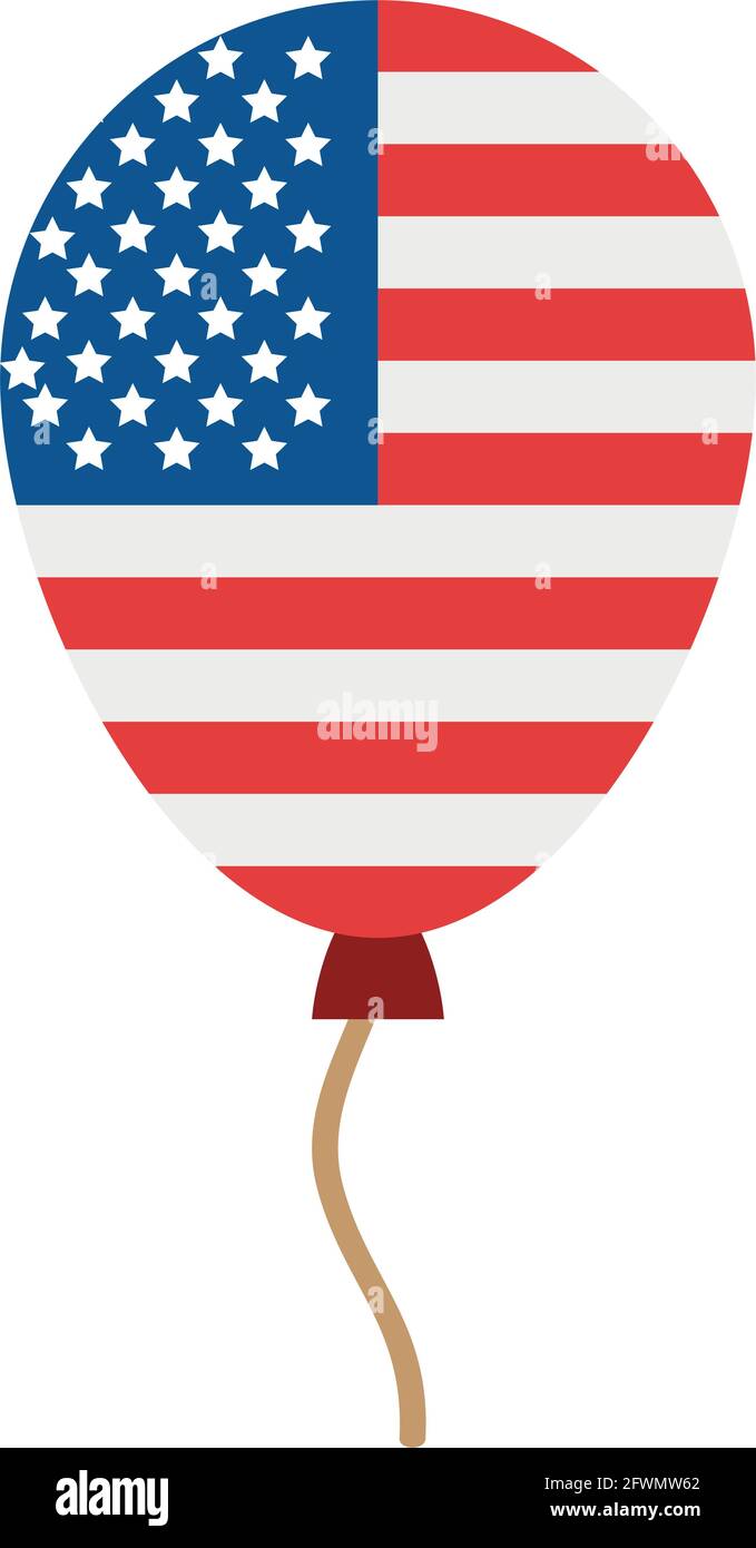 usa flag balloon on background Stock Vector Image & Art - Alamy