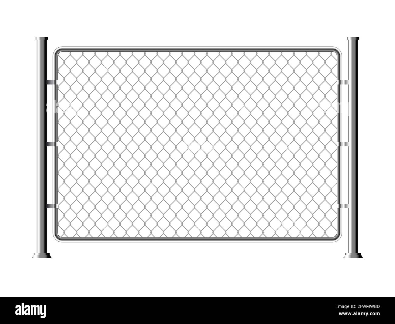 Fence Wire Metal Chain Link Mesh Steel Net Texture Fence Cage Grid Wall Stock Vector Image Art Alamy