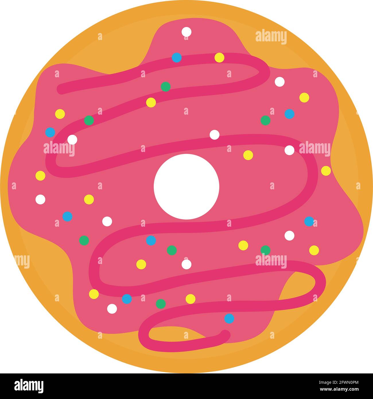 sweet donut on white background Stock Vector Image & Art - Alamy