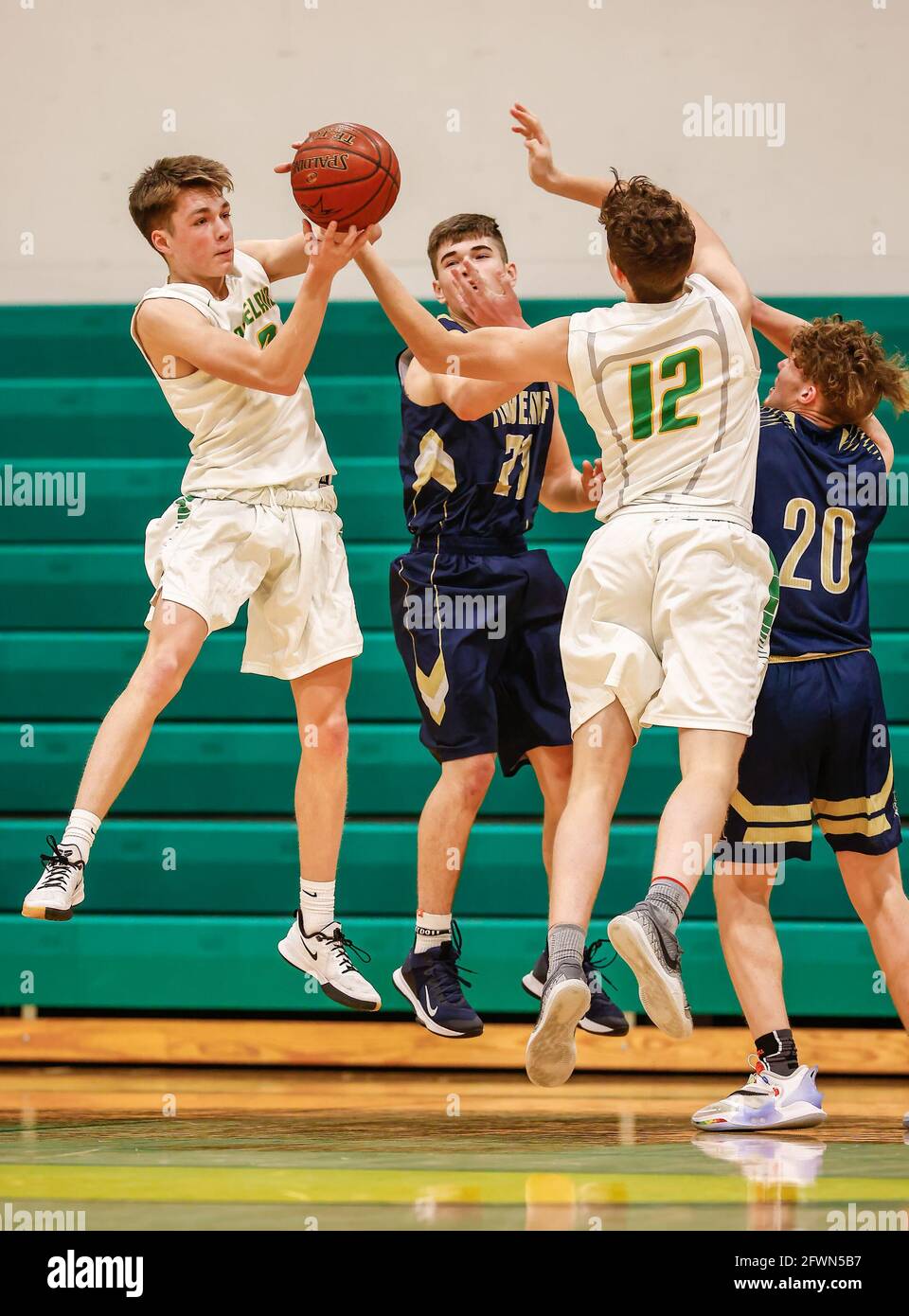 Junior Varsity basketball action with Timberlake vs Lakeland High