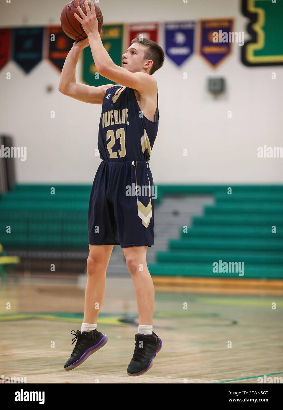 Junior Varsity basketball action with Timberlake vs Lakeland High