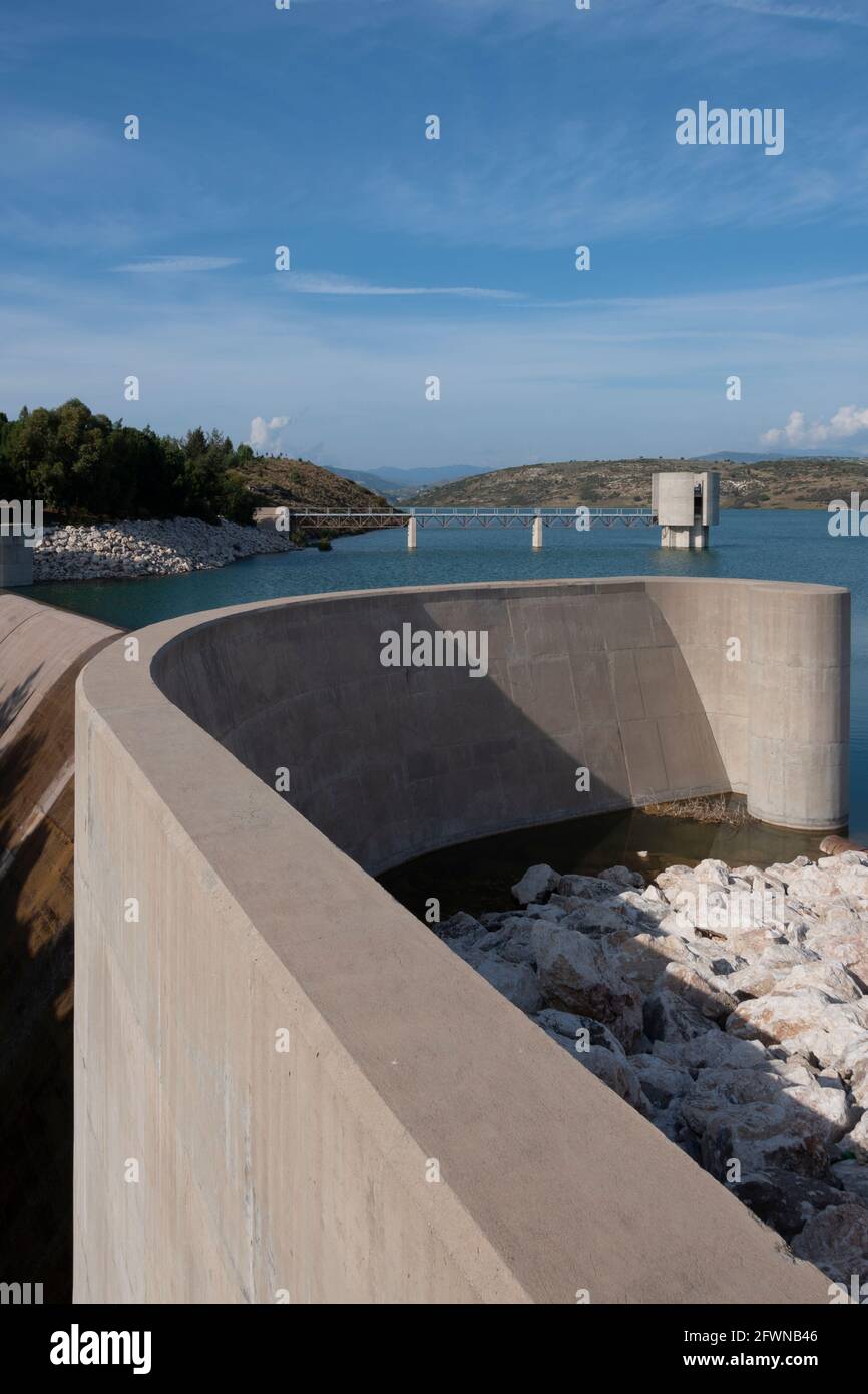 Asprokremmos Reservoir, Cyprus Stock Photo