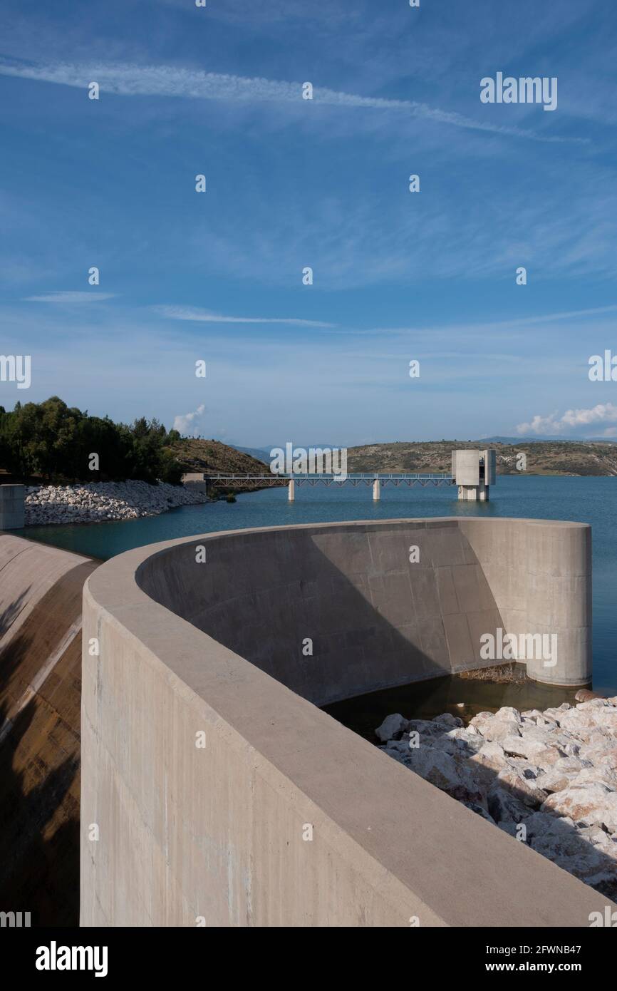 Asprokremmos Reservoir, Cyprus Stock Photo