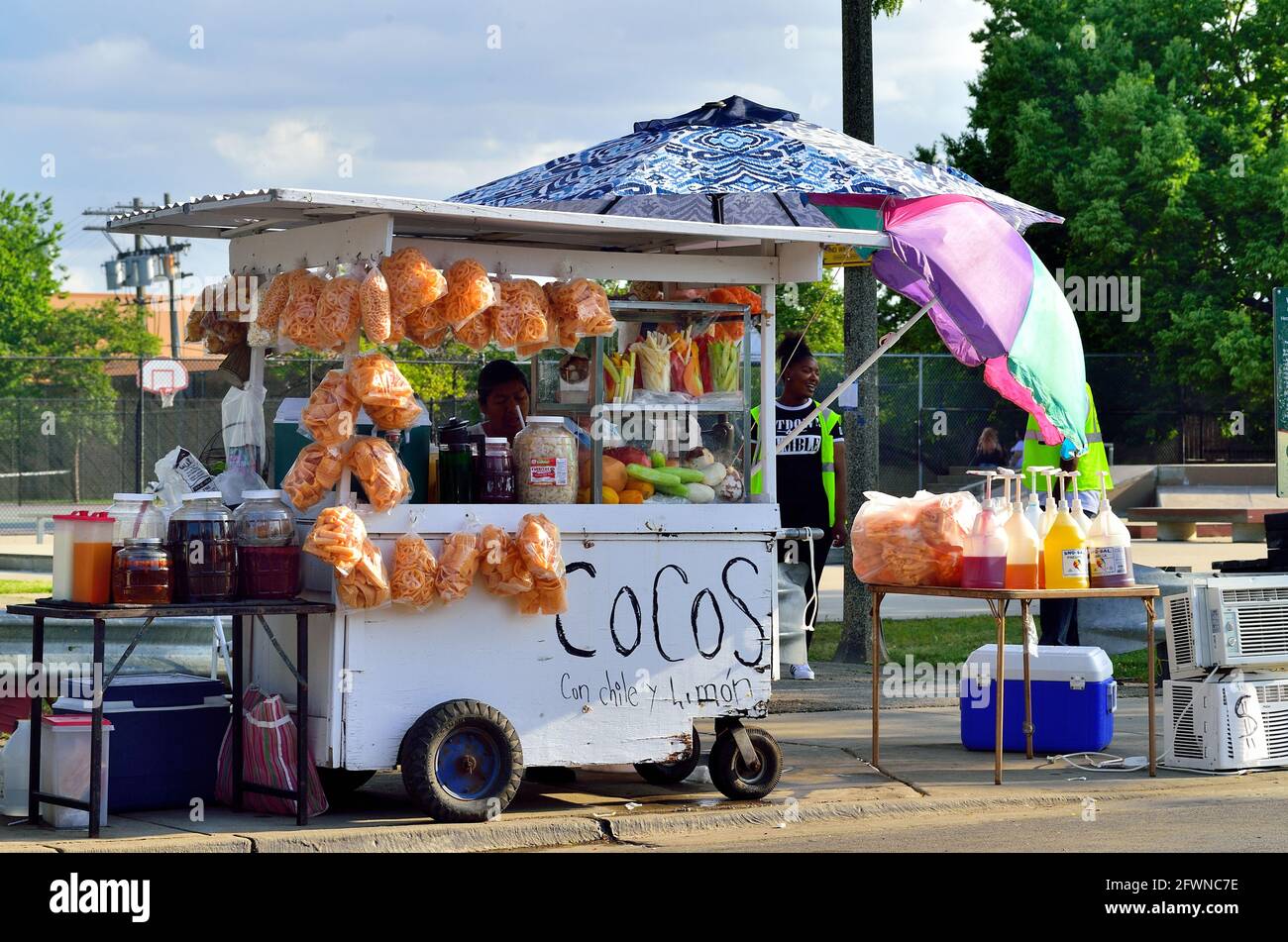 Chicago Cubs merchandise for sale at a street vendor location at a corner  just across the street from Wrigley Field. Chicago, Illinois, USA Stock  Photo - Alamy