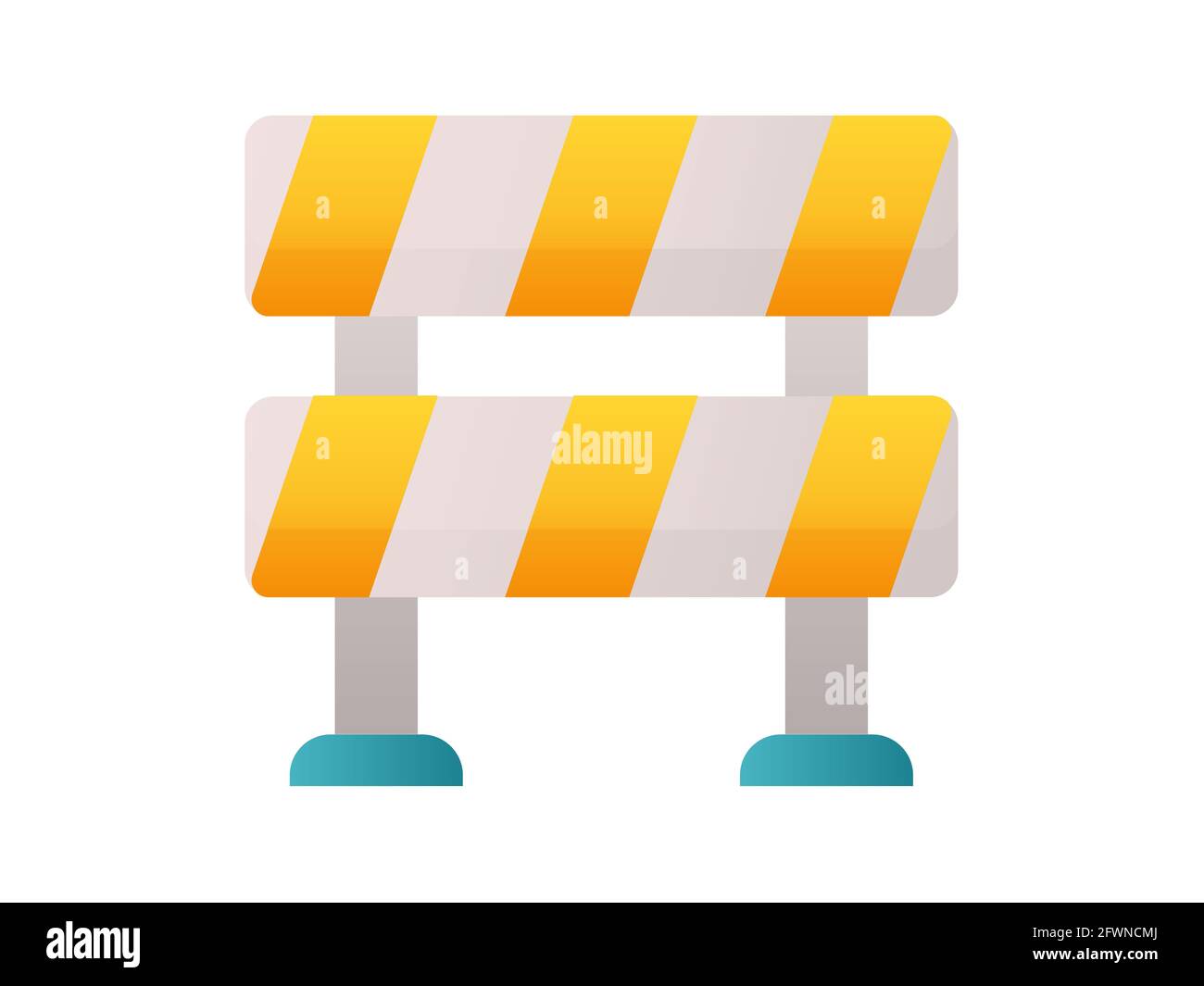 barrier road blockade single isolated icon with smooth style vector ...