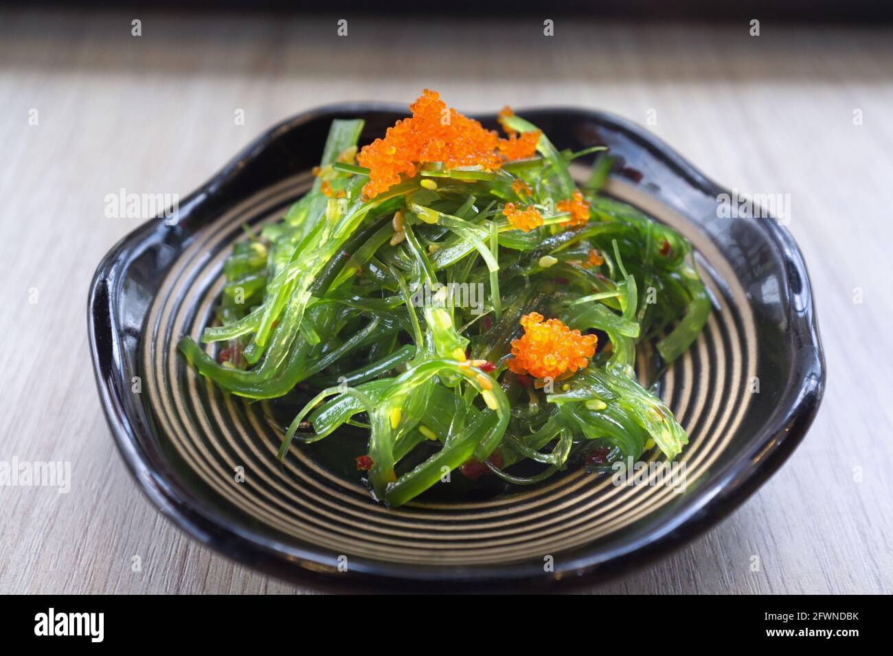 Delicious fresh seaweed salad in dish Stock Photo Alamy