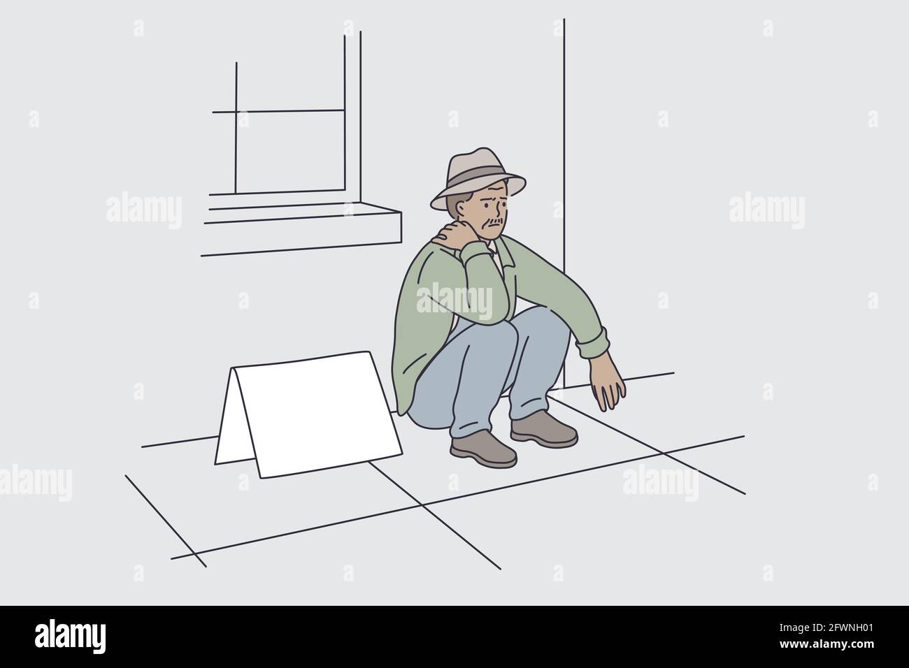Unemployed great depression Stock Vector Images - Alamy