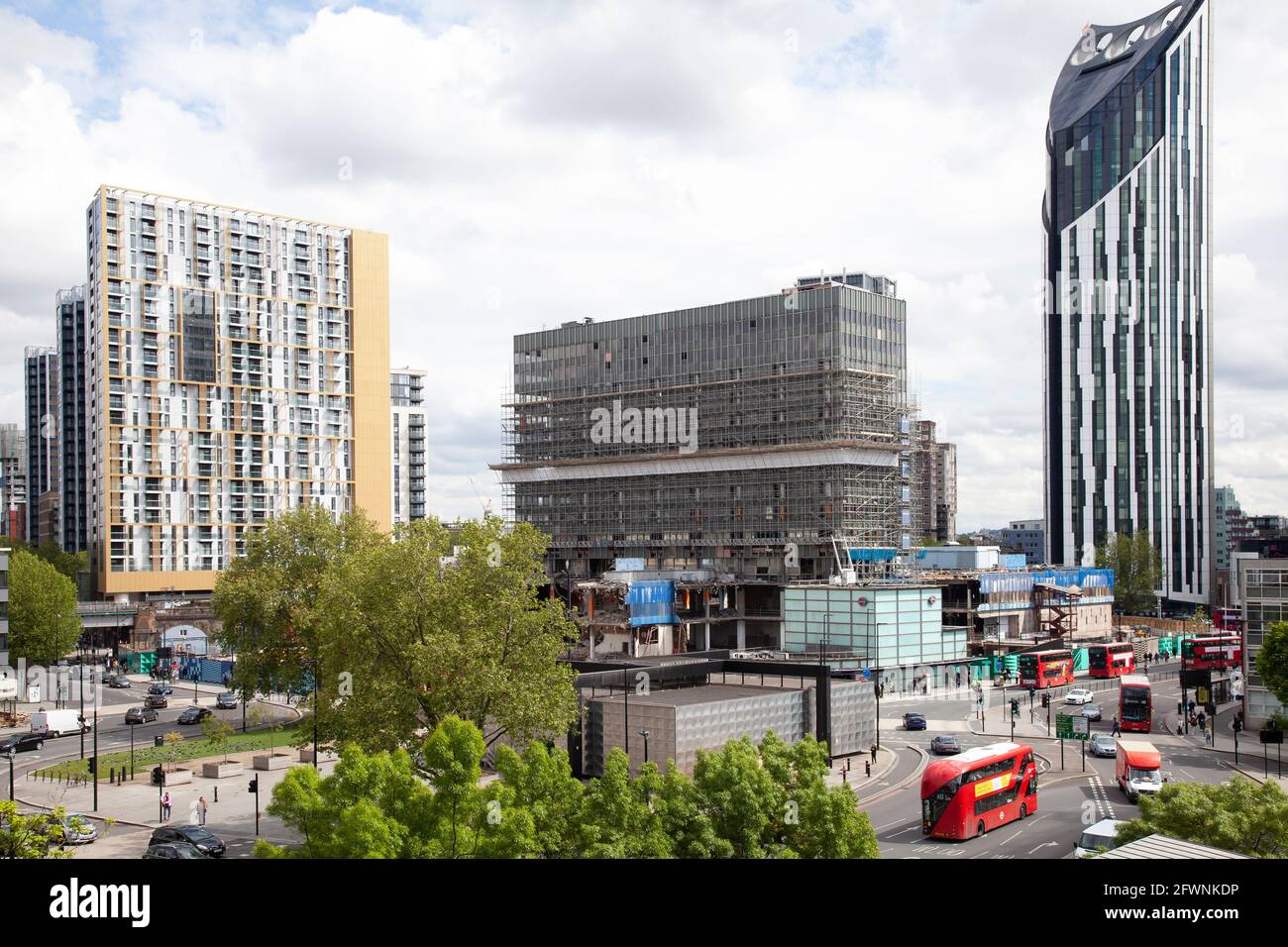 Roundabout at Elephant and Castle in London, UK Stock Photo