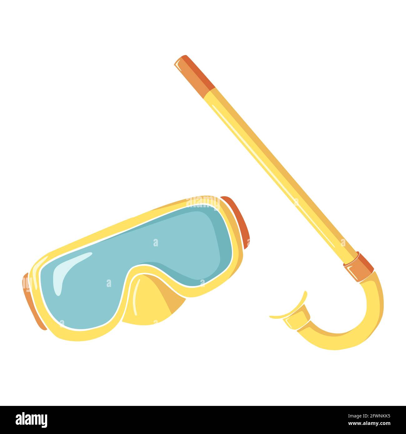 Snorkel goggles with tube, Dive attribute Stock Vector Image & Art - Alamy