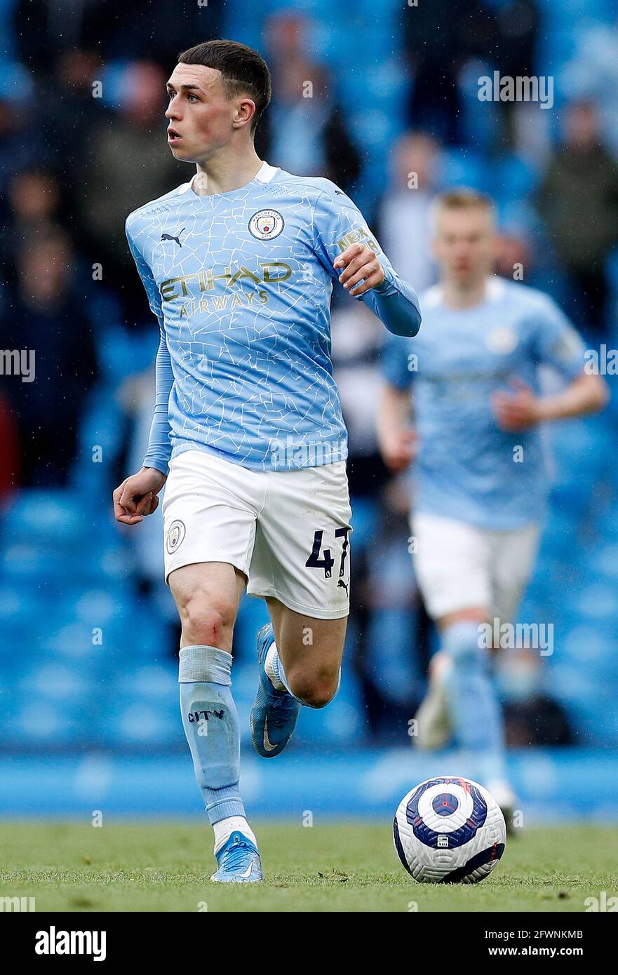 Manchester, England, 23rd May 2021. Phil Foden of Manchester City during the Premier League match at the Etihad Stadium, Manchester. Picture credit should read: Darren Staples / Sportimage Credit: Sportimage/Alamy Live News Stock Photo