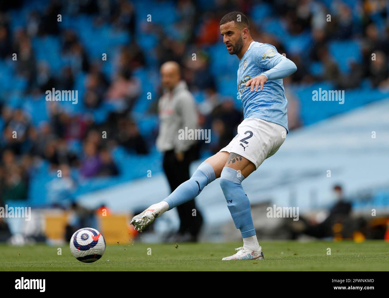 Manchester, England, 23rd May 2021. Kyle Walker of Manchester City during the Premier League match at the Etihad Stadium, Manchester. Picture credit should read: Darren Staples / Sportimage Credit: Sportimage/Alamy Live News Stock Photo