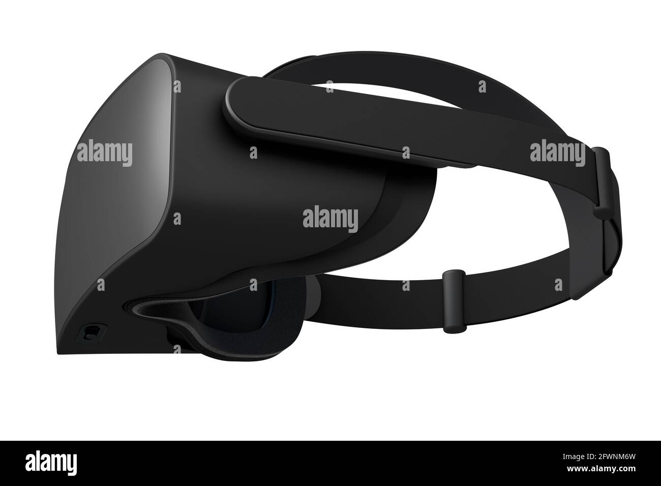 Virtual black reality glasses isolated on white background. 3d ...