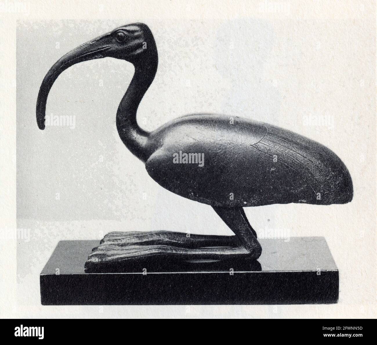Bronze figure of an Ibis,the bird sacred to the god Thoth.Saite-Ptolemaic period. Stock Photo