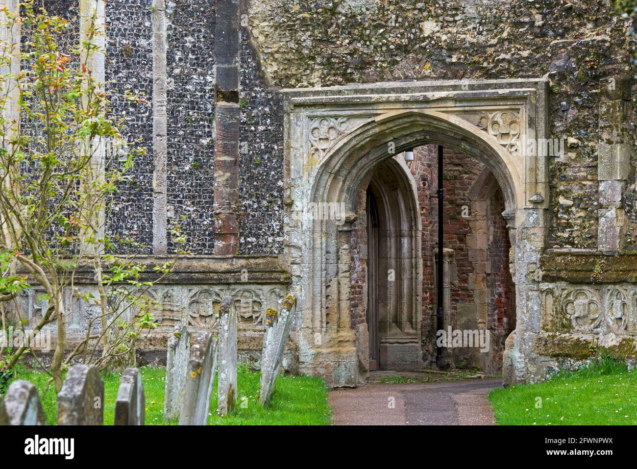 St Mary's Church in the village of East Bergholt, Suffolk, England UK Stock Photo