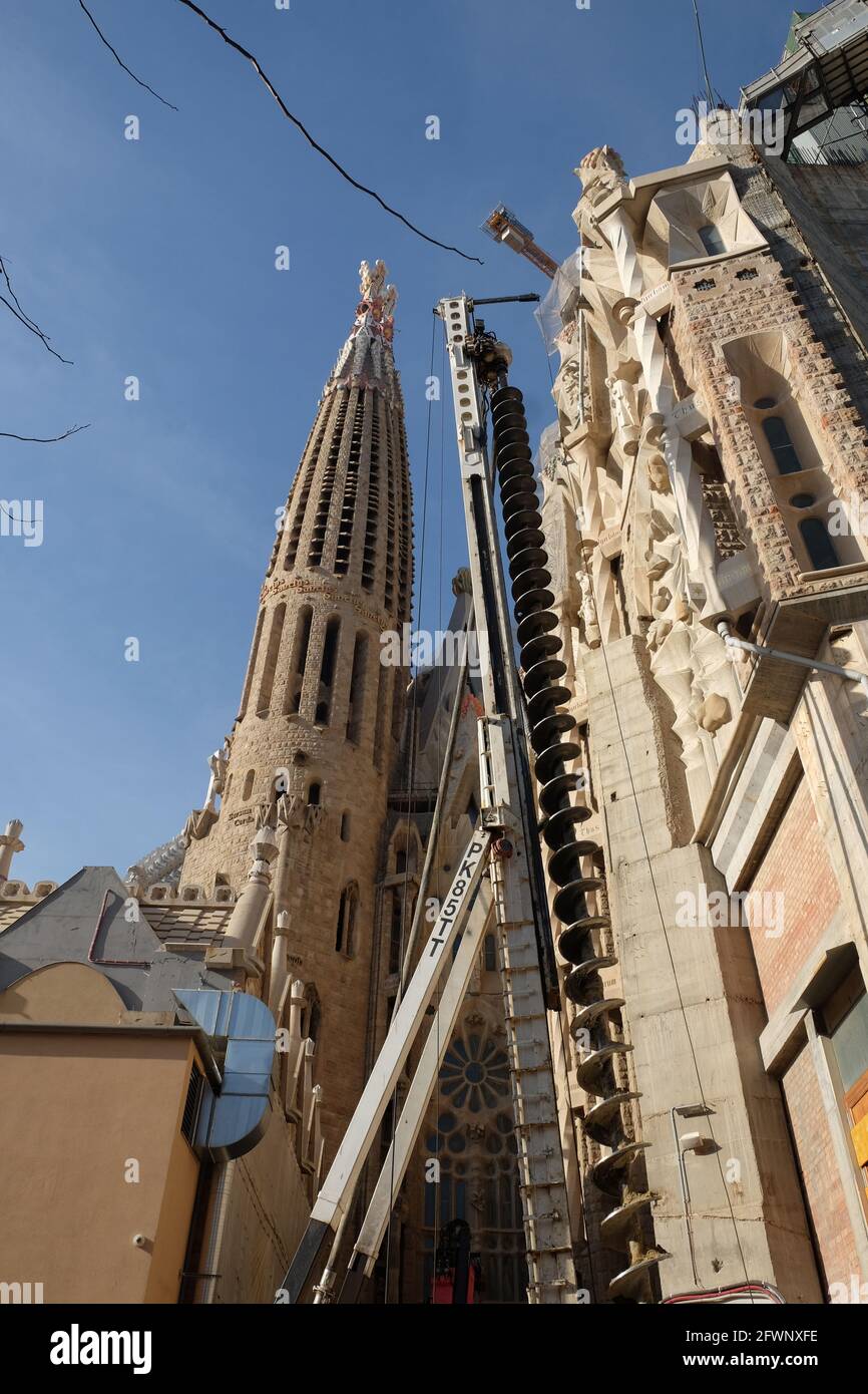Sagrada Familia Details, Barcelona, Spain Stock Photo