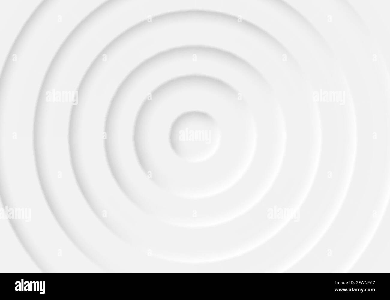 Neomorphism style. Volumetric repeating gray circles in one another. Shadows. Stock Vector
