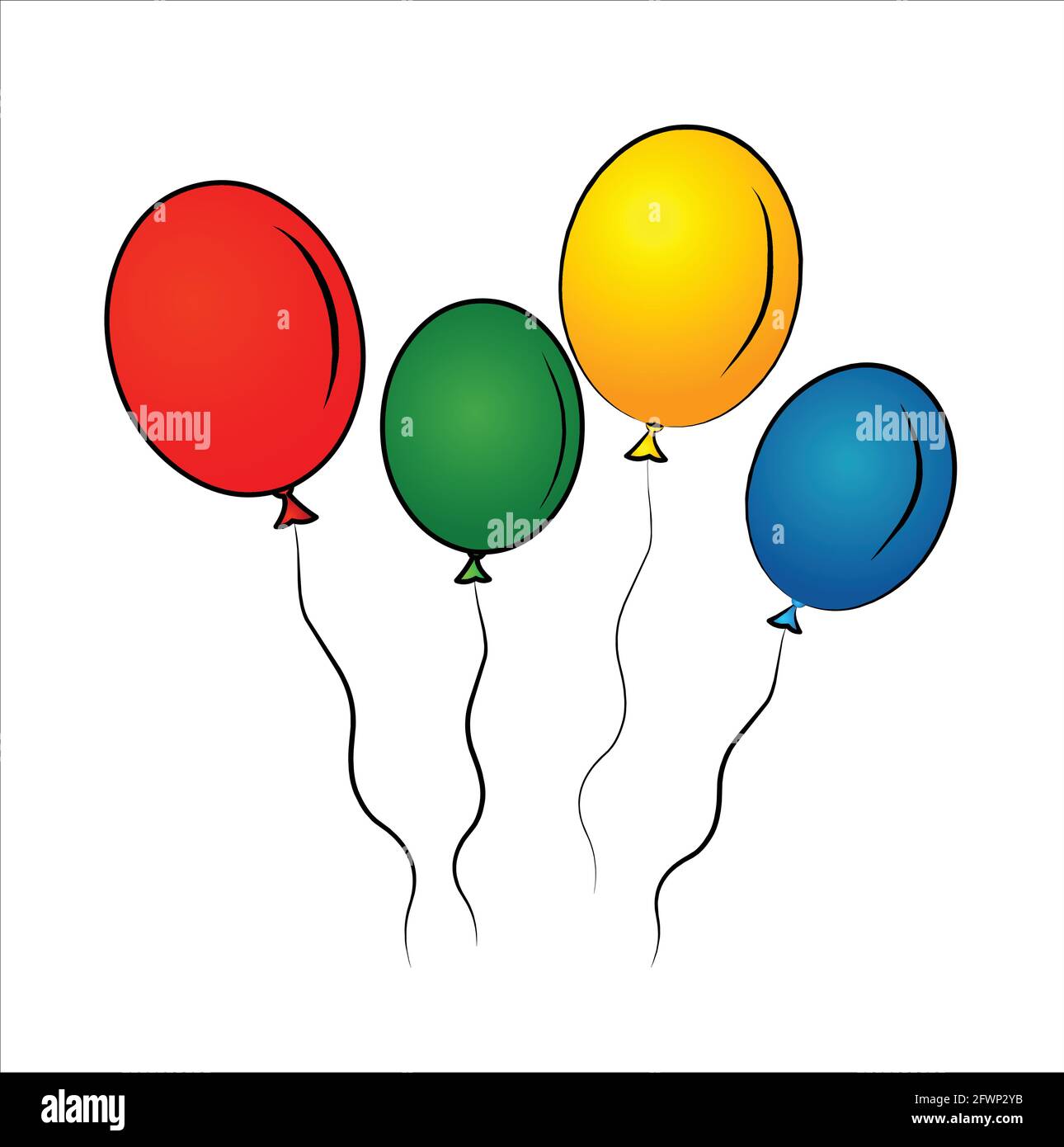 Balloons vector isolated on white background Stock Vector Image & Art ...