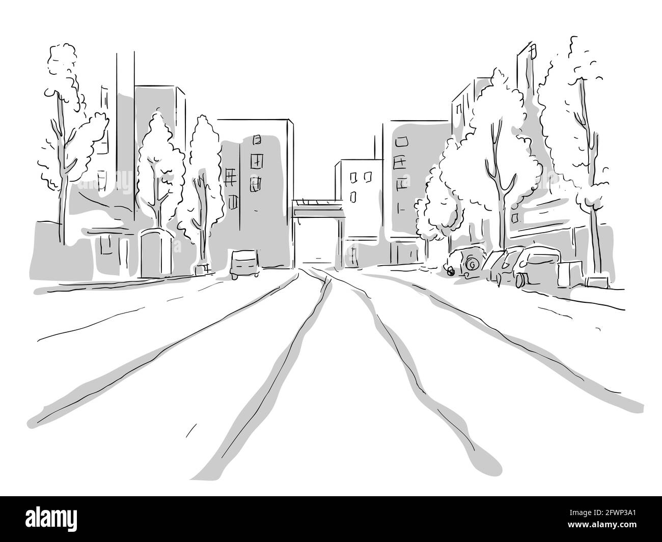 City street background vector illustration Stock Vector Image & Art - Alamy