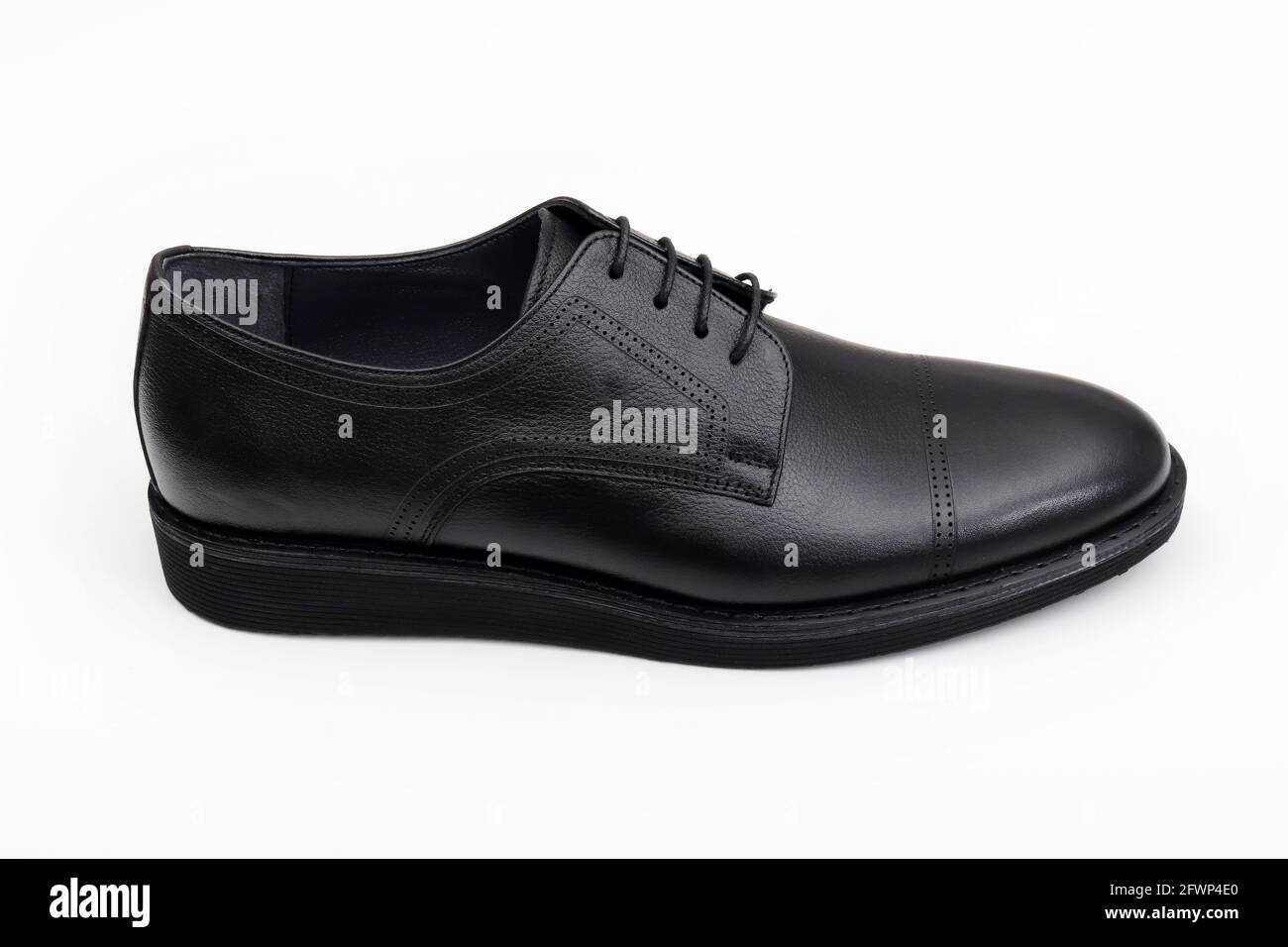 Classic black leather men's shoes Stock Photo - Alamy