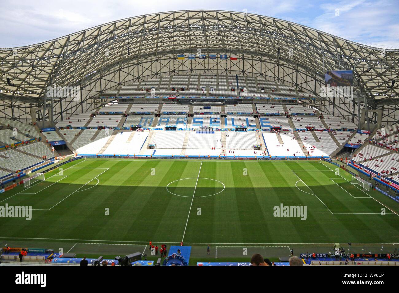 Marseille France June 21 16 Panoramic View Of Stade Velodrome Stadium Orange Velodrome Seen Beforethe Uefa Euro 16 Game Ukraine V Poland Stock Photo Alamy