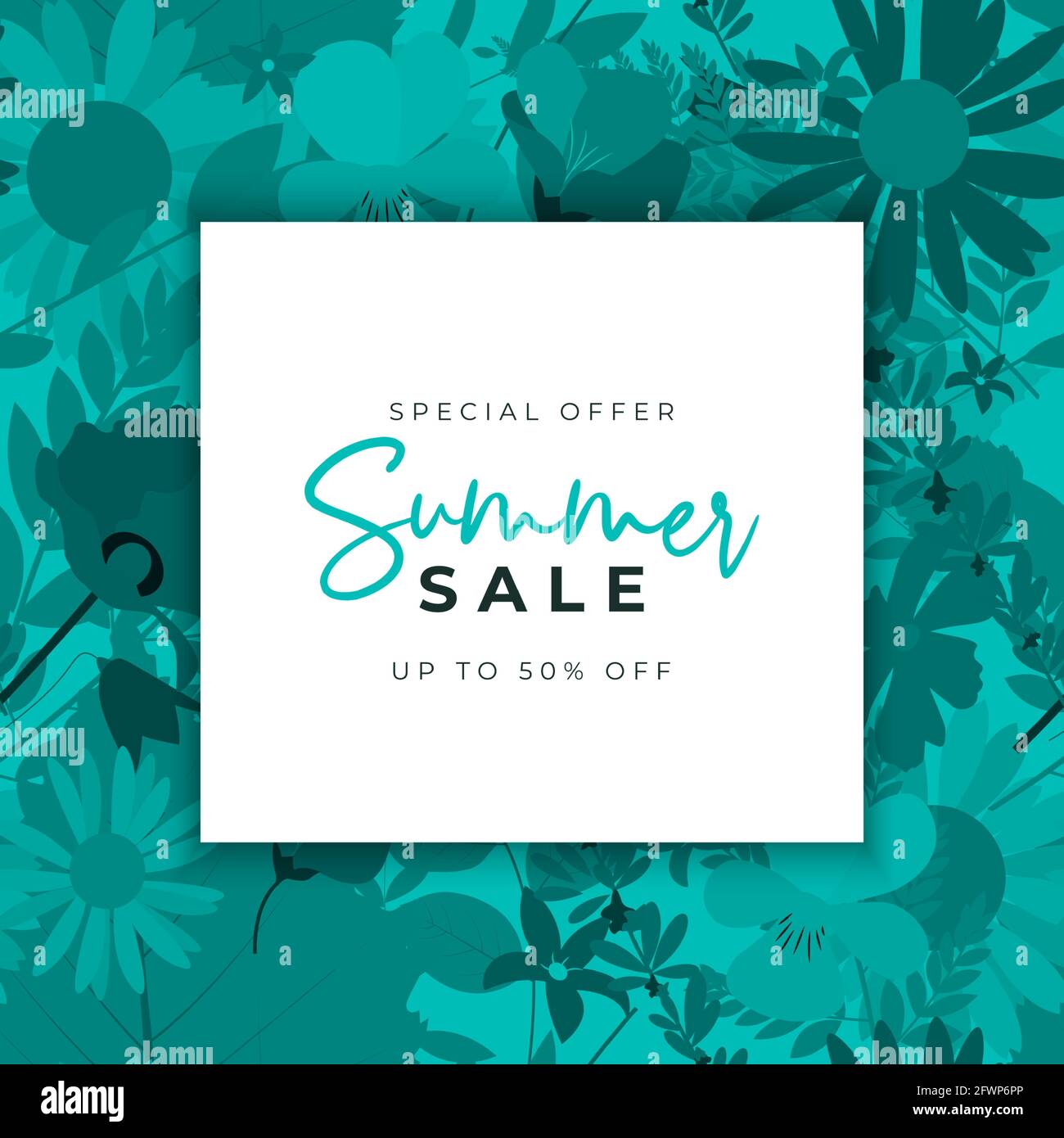 Summer sale poster. Natural Background with Tropical Palm Leaves ...