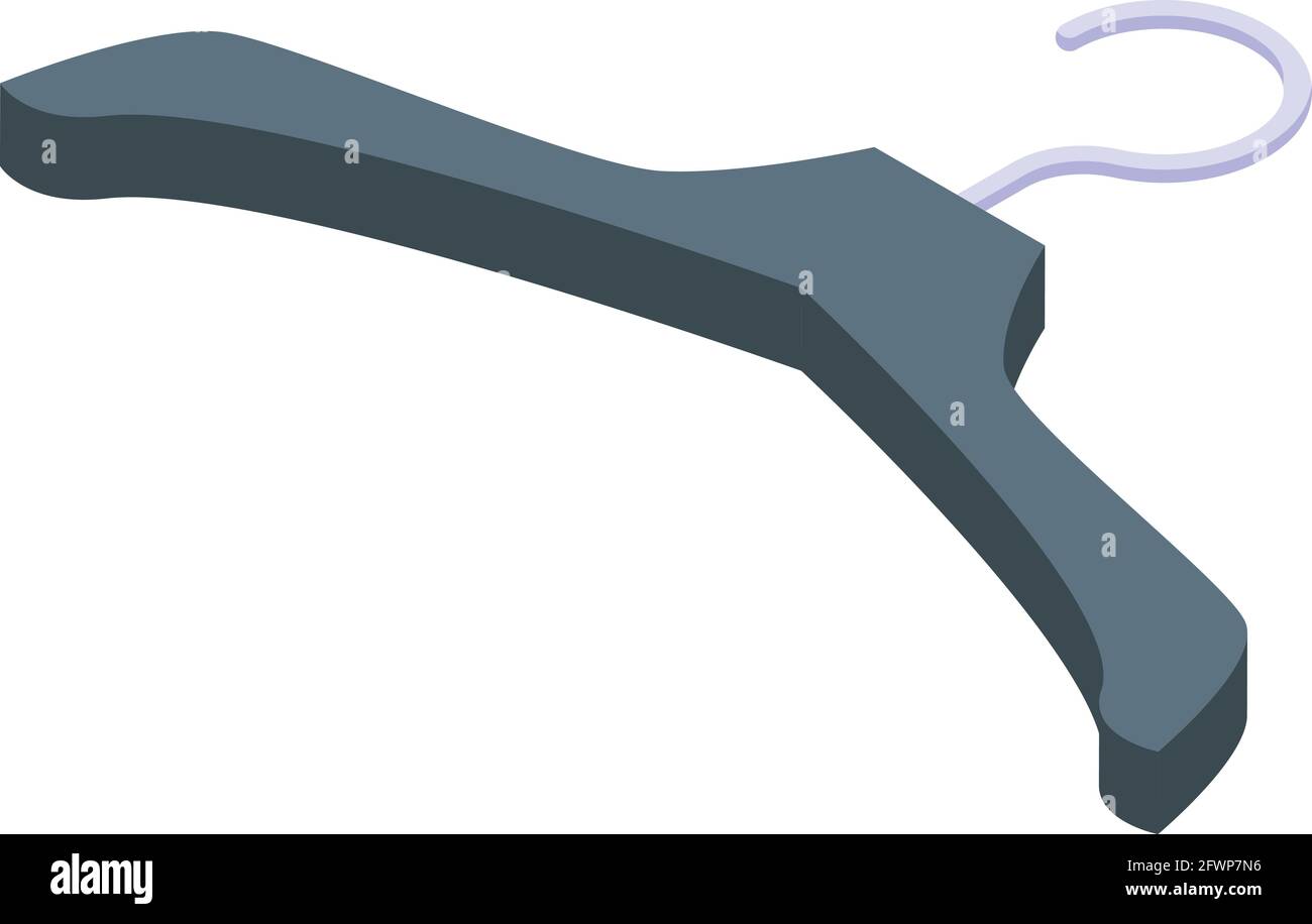 Clothes hanger donation icon. Isometric of Clothes hanger donation