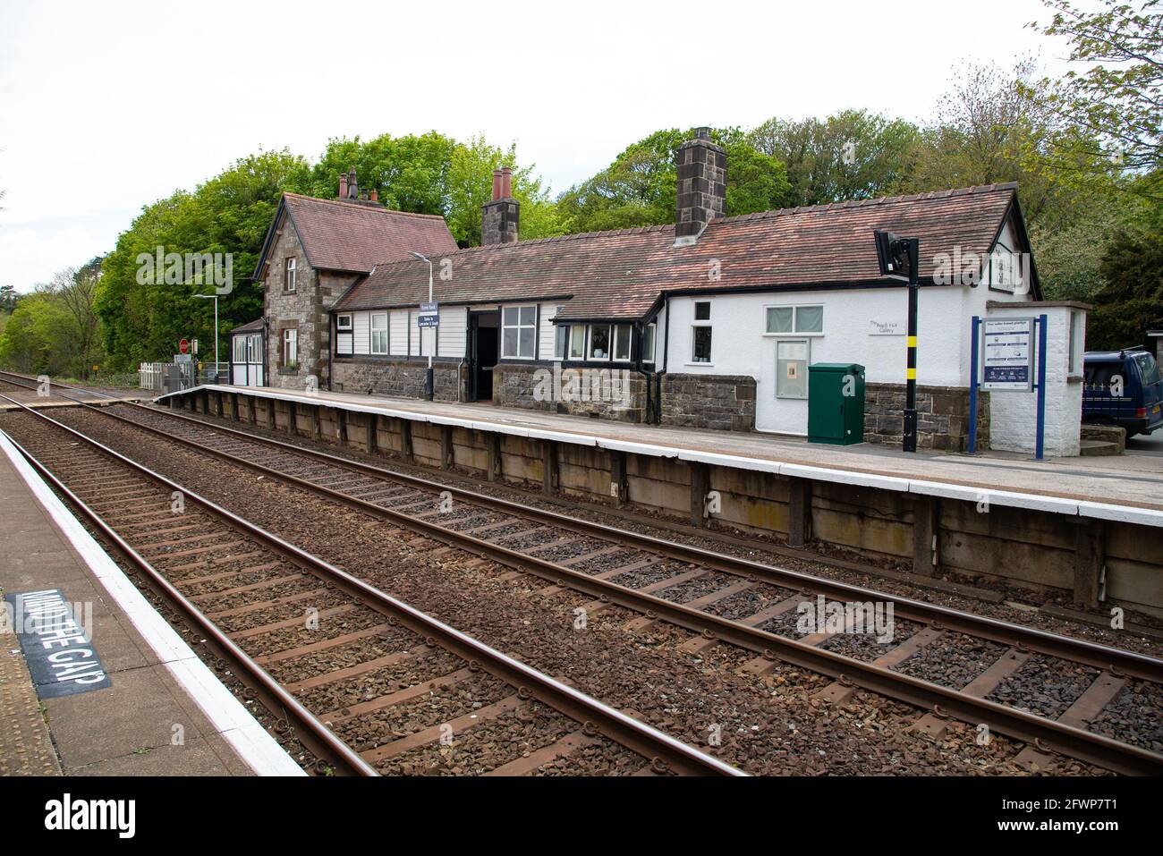 Kents Bank railway station, Allithwaite, Grange-over-Sands, Cumbria. Stock Photo