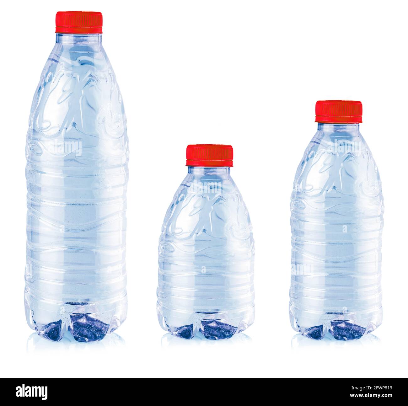 The close up Plastic bottles isolated on white background Stock Photo ...