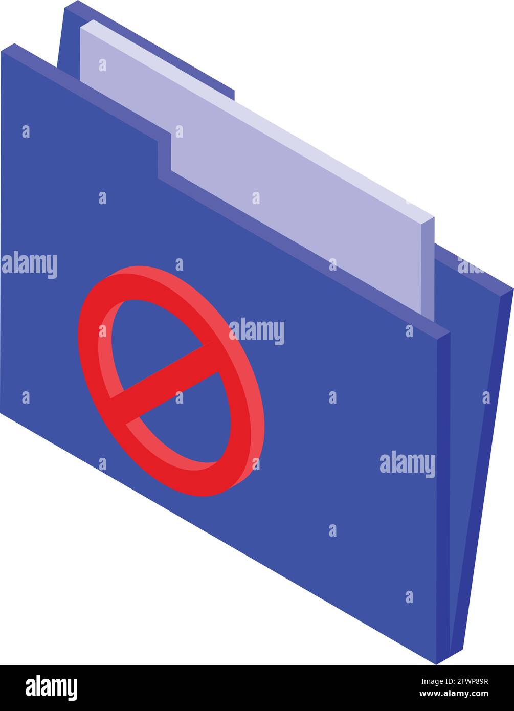 Folder ssl certificate icon. Isometric of Folder ssl certificate vector