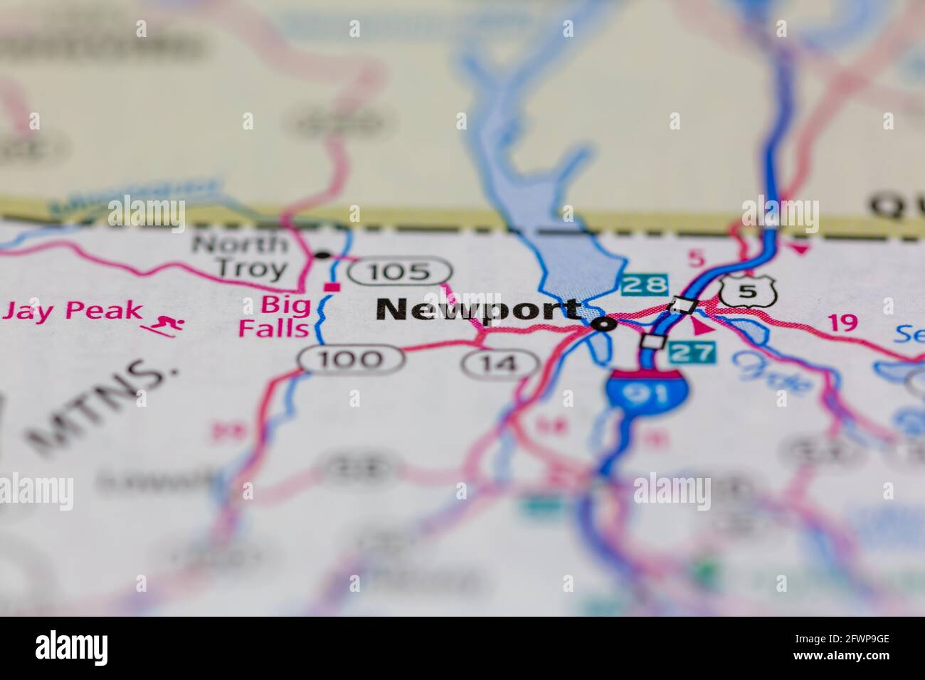 Newport New Hampshire USA shown on a Geography map or Road map Stock 
