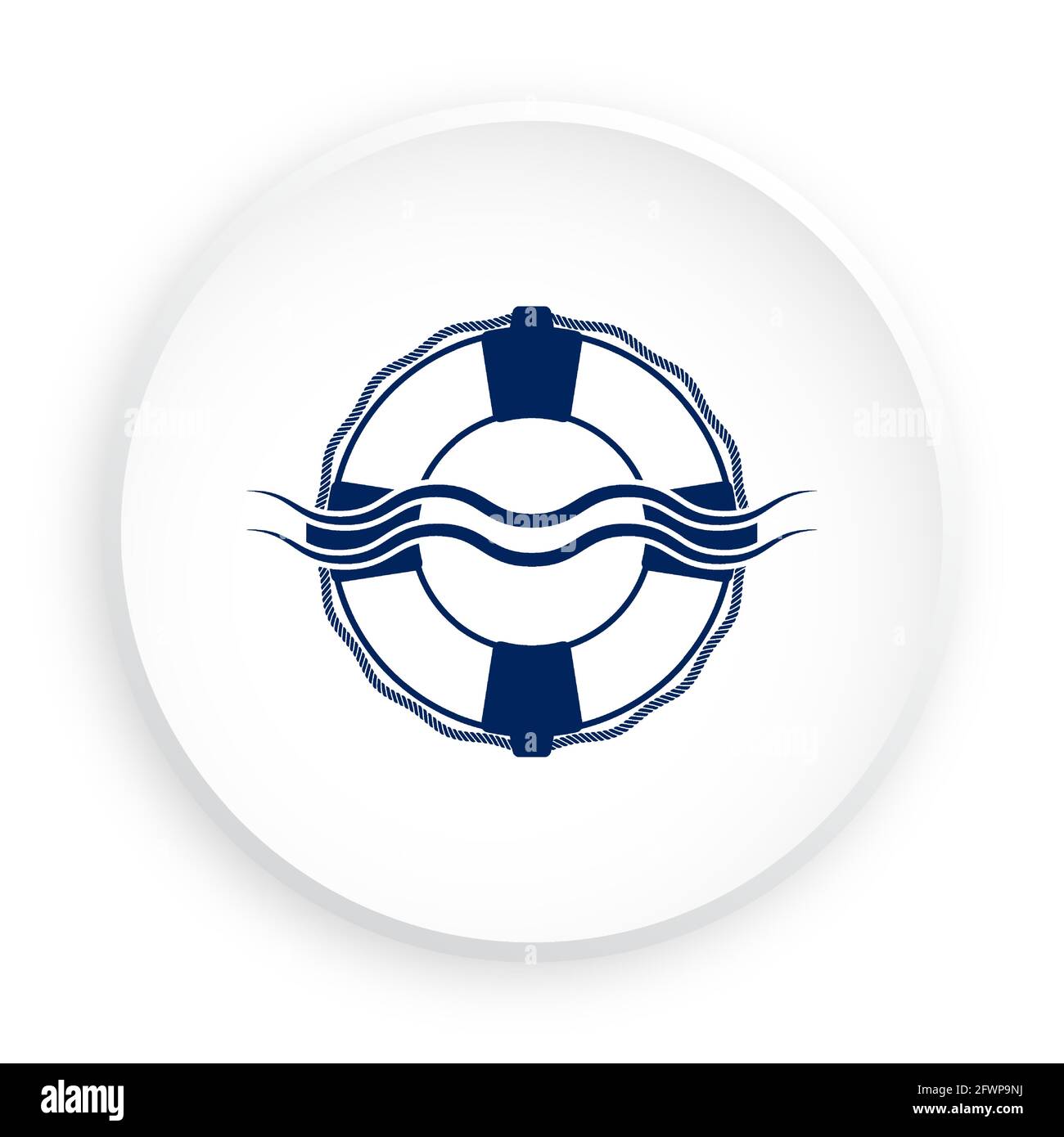 Life ring icon in neomorphism style for mobile app. Equipment for rescue of  drowning. Button for mobile application or web. Vector on white background  Stock Vector Image & Art - Alamy