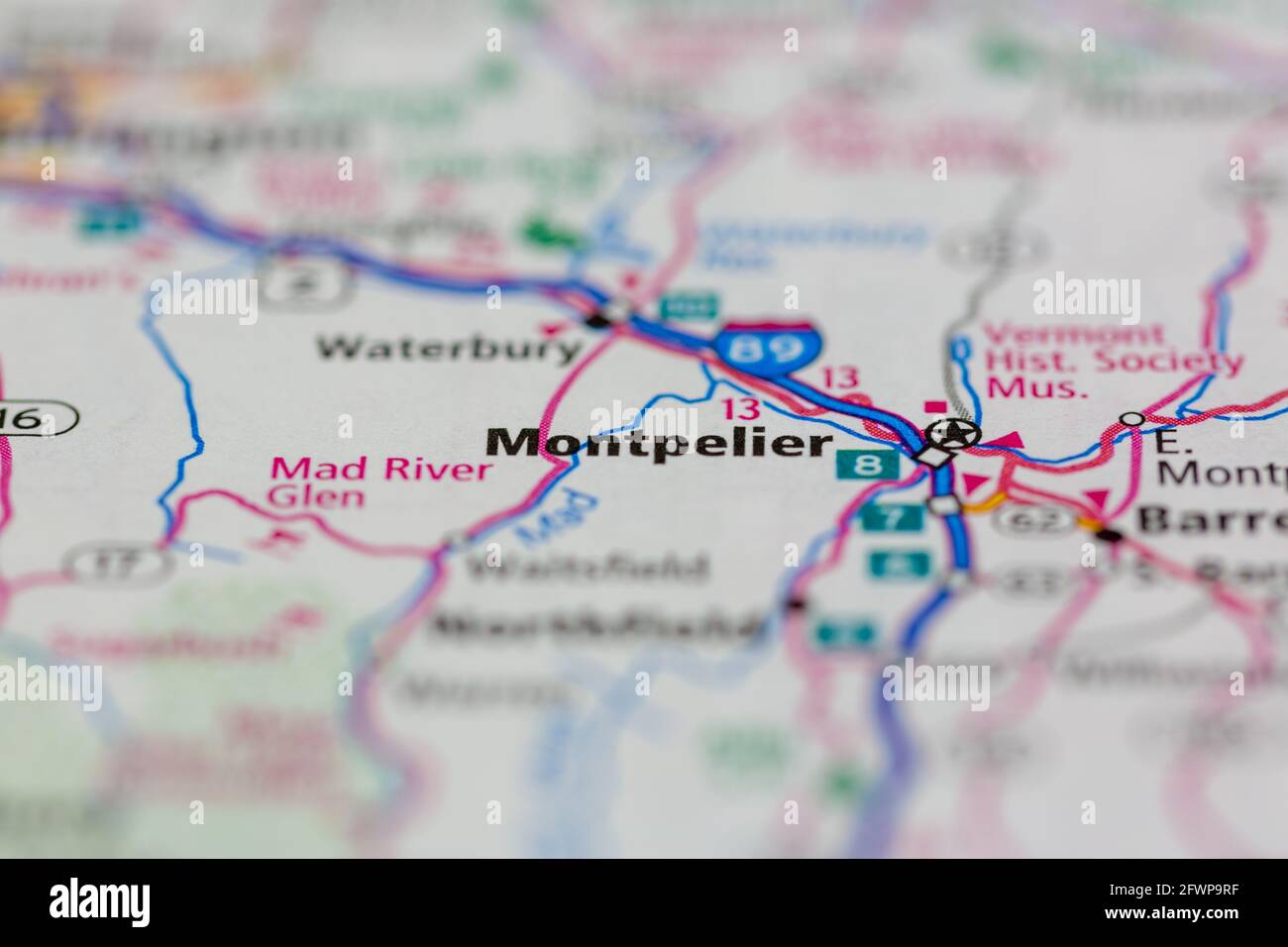 Montpelier new hampshire map hi-res stock photography and images - Alamy