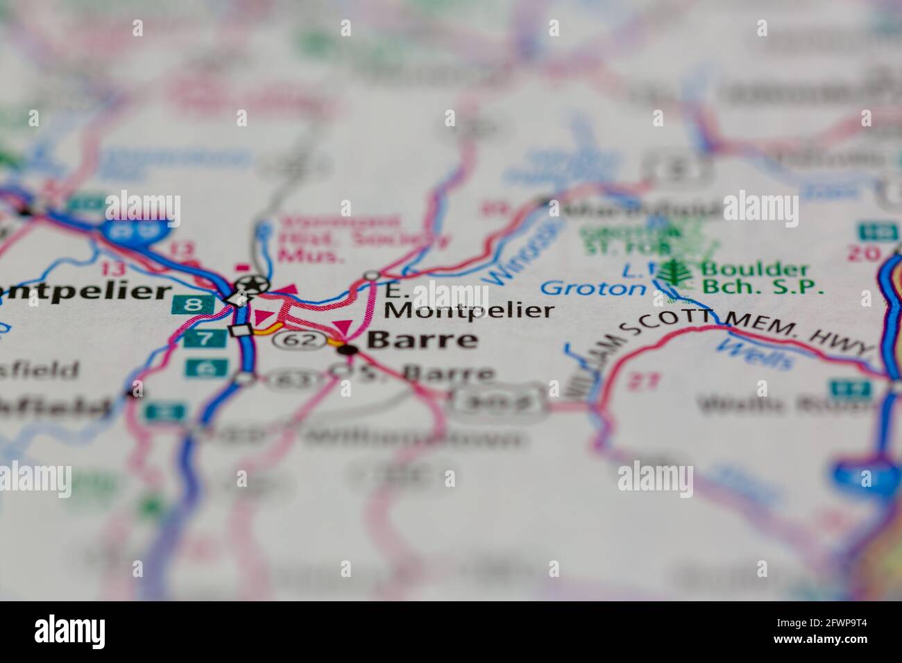 Map of east montpelier hires stock photography and images Alamy