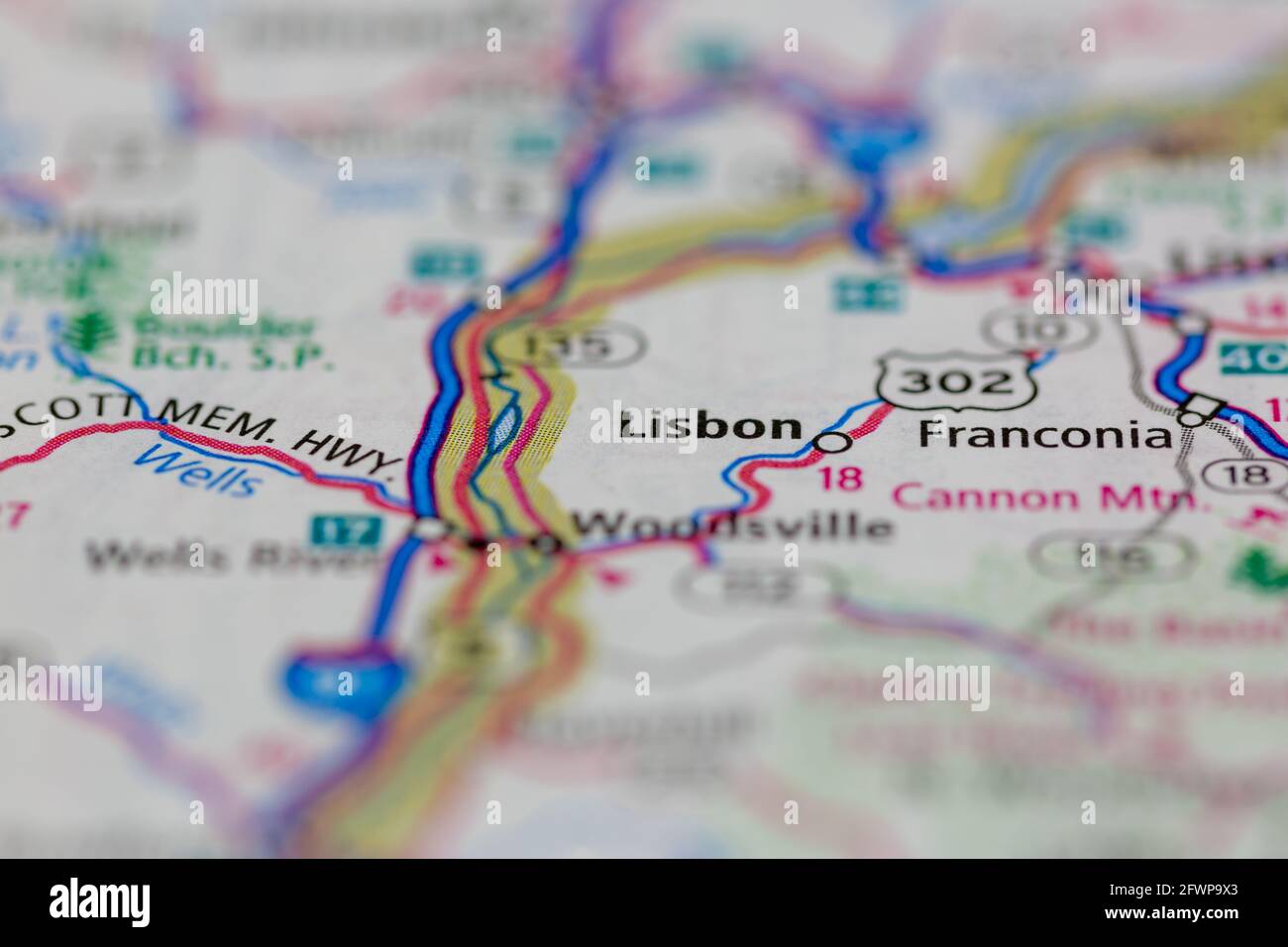 Lisbon new hampshire map hires stock photography and images Alamy