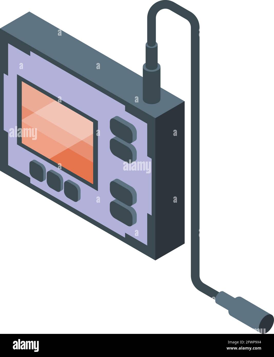 Endoscope device icon. Isometric of Endoscope device vector icon for ...