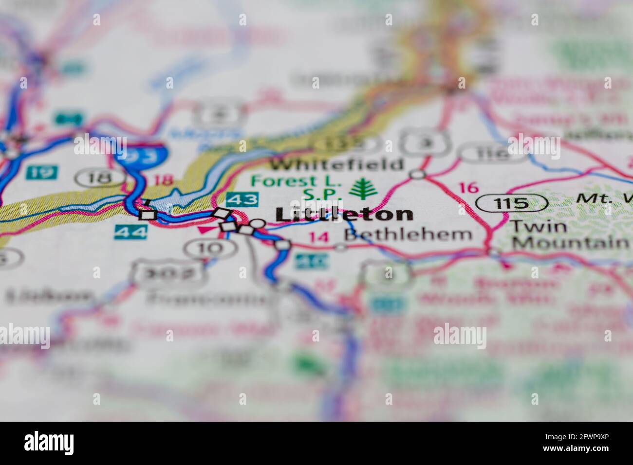 Littleton new hampshire map hires stock photography and images Alamy