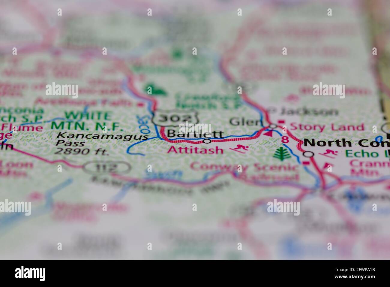 Bartlett New Hampshire USA shown on a Geography map or Road map Stock Photo Alamy