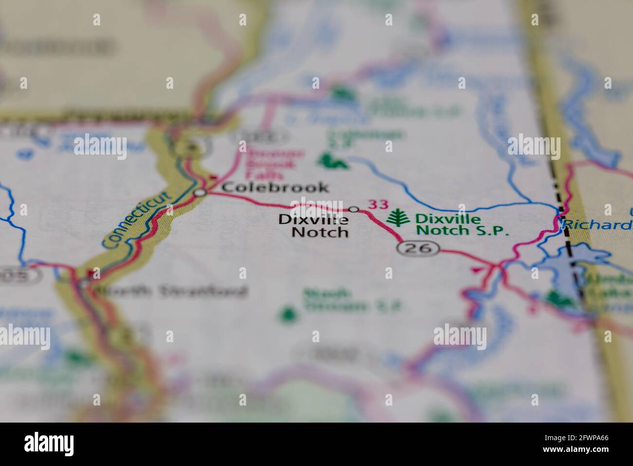 Dixville notch on a map hires stock photography and images Alamy